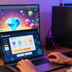 Top up mango live diamonds instantly with simple steps showcased in vibrant gaming setup.