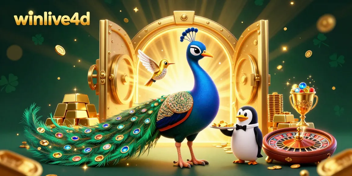Spin and win with the vibrant winlive4d characters in this lively casino scene.