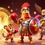 Fabet's immersive casino scene featuring dynamic characters and gold treasures for thrilling gameplay.