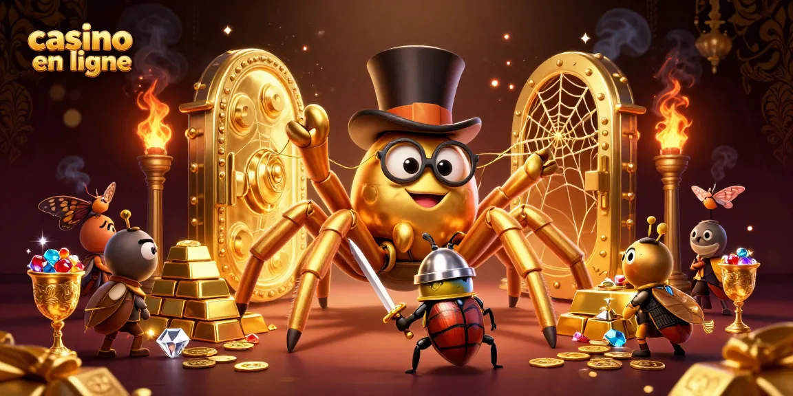 Visualisez un monde de casino en ligne avec des personnages de jeu captivants.