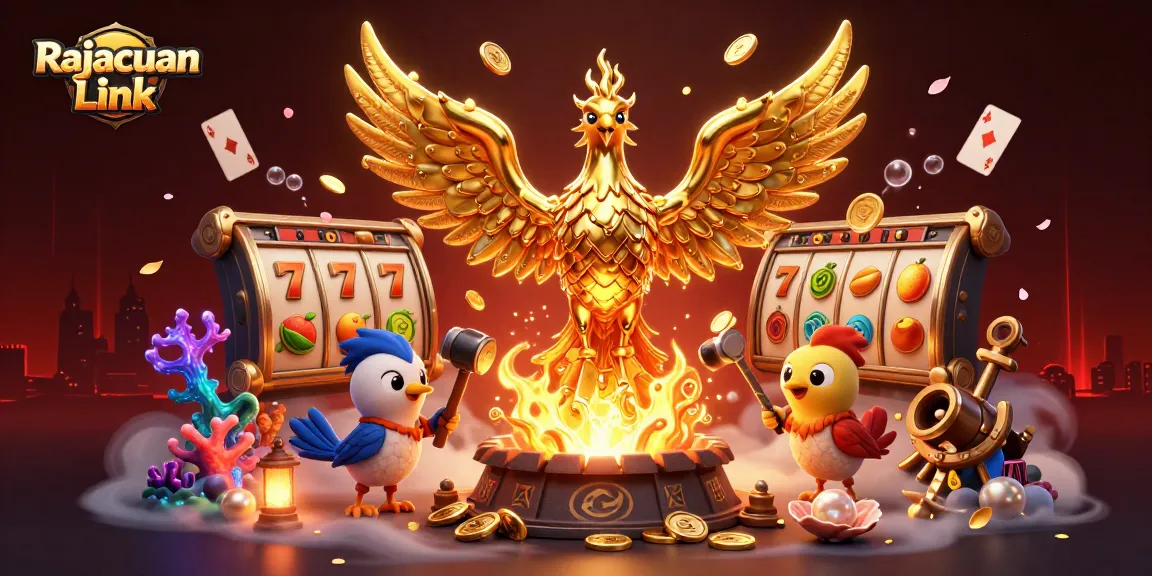 Rajacuan Link menghadirkan mesin slot yang memikat dan jackpot menggiurkan dalam ilustrasi visual yang imersif.