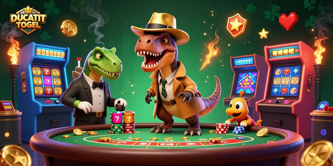 Experience the thrilling gameplay at DUCATITOGEL with vibrant slot reels and colorful characters!