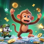 Les joueurs découvrent le crypto casino avec un singe poltergeist et un chiot chasseur de fantômes fascinés par des pièces en or.
