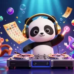 Jouer au casino en ligne et profiter d'une ambiance festive avec un panda DJ et une ambiance colorée.