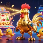 Découvrez les jeux de casino en ligne avec un robot et des drones mignons explosant de joie.