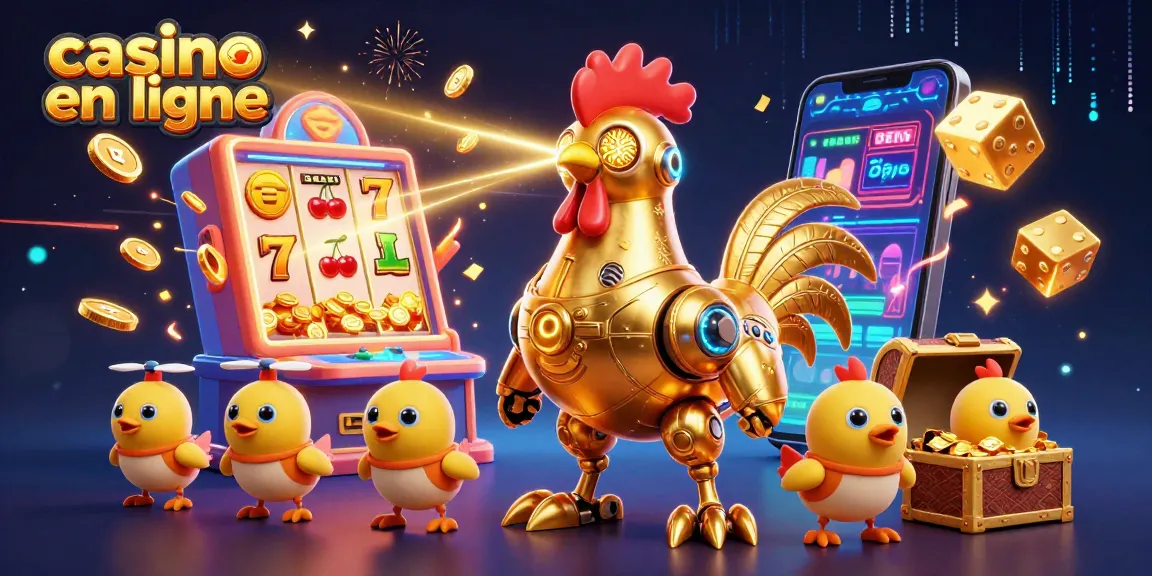 Découvrez les jeux de casino en ligne avec un robot et des drones mignons explosant de joie.