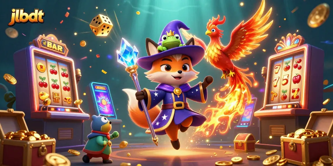 Engage in thrilling jackpot scenes with jlbdt featuring mystical characters and vibrant casino elements.