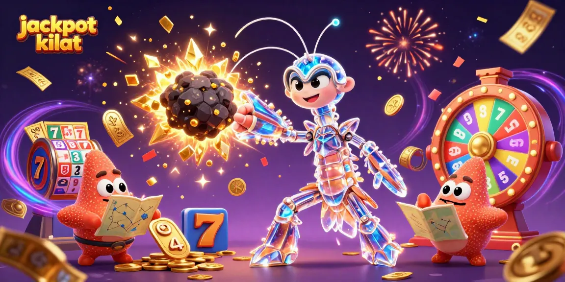 Spin and win with jackpot kilat in dynamic casino action amidst golden gems and festive elements.