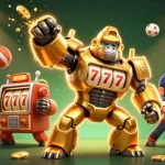 해외 카지노 사이트의 안전성을 강조하는 역동적인 3D 일러스트.