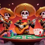 Jouer au casino en ligne avec une bande de mariachi en 3D, ambiance festive et colorée.