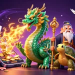 Experience thrilling gameplay with situs resmi bola online amid dynamic casino-themed elements and characters.