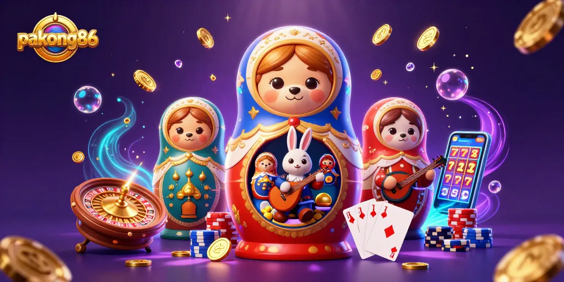 Experience exciting gaming with pakong86's dynamic casino scene featuring charming characters.