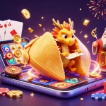 Experience the excitement of fly88 with golden coins and magical gaming elements.