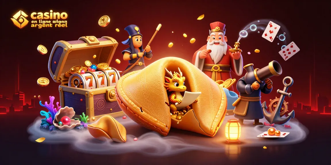 Vivez l'expérience d'un casino en ligne argent réel avec cette illustration captivante de personnages et éléments riches en détails.