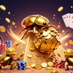 188v presents a vibrant scene of cartoon beetles celebrating casino wins with coins and game symbols.