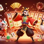 Experience the thrill of debet gaming with an immersive 3D casino illustration featuring colorful slots.