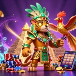 Experience gambling excitement at dipo4d with vibrant neon visuals and dynamic slot elements.