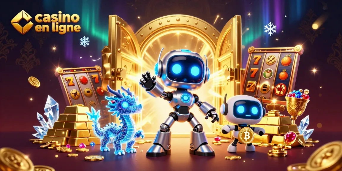 Jouez au casino en ligne avec ce robot cyborg, un dragon holographique et un drone porteur de bitcoin.