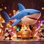 Experience thrilling action with dipo4d's golden hamster king and royal seahorse guards in an extravagant casino scene.
