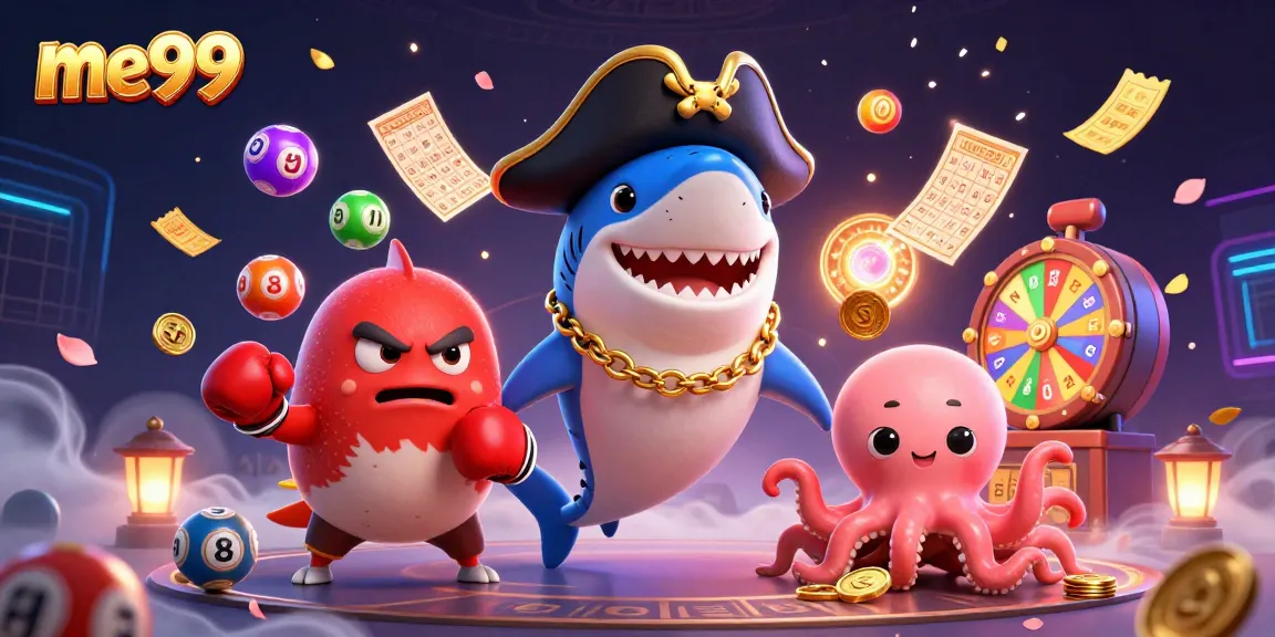 Experience thrilling fun at me99 with a colorful digital casino scene filled with excitement.