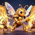 Engage with kk55's vibrant gaming experiences featuring a golden hornet warrior and treasure elements.
