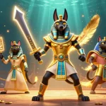 Jelajahi keseruan taruhan dengan ug300, Anubis dan Bastet siap bertarung di arena kasino.