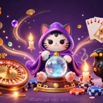 Play and win with japan168 in a vibrant casino-themed illustration featuring luck and fortune.