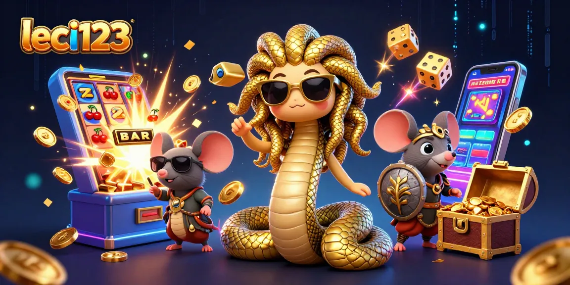 Permainan slot online leci123 dengan simbol jackpot dan efek visual yang menarik.